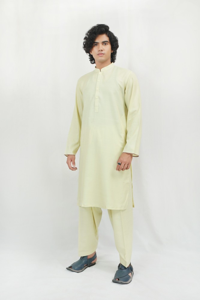 Lite Green Karandi Kurta Shalwar