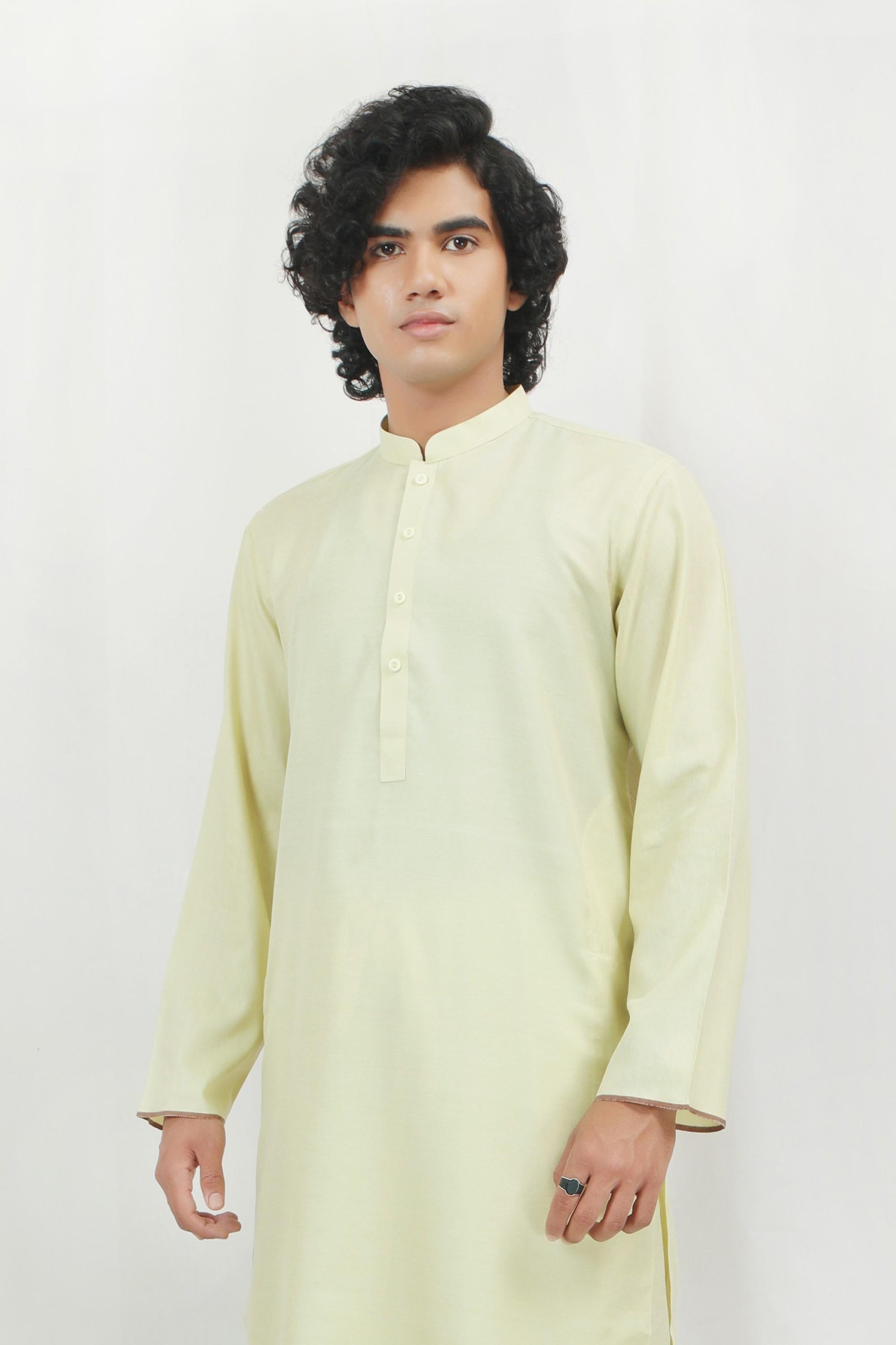 Lite Green Karandi Kurta Shalwar